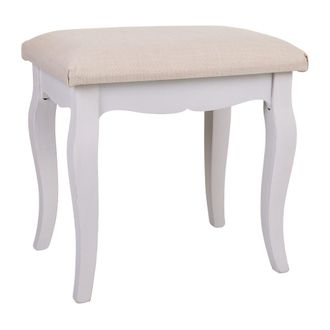 Wanderlust Deco Wanderlust Deco - Banqueta De Madera Blanca 42x31,5x41,5 Cm