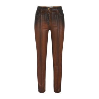 Elisabetta Franchi Dames, Jeans, Bruin, Maat: W30 Katoen