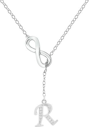 Generic Soulmate Necklace 8 Shaped Tassel Silver Initial Necklace For Women Silver Necklaces For Women A Z 26 Alphabet Initial Necklaces For Teen Girls Jewelr