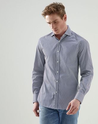 Brunello Cucinelli White Cotton Dress Mens Shirt