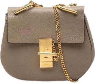 Chlo&eacute; Pre-owned Drew Mini Bag - Dames - Vintage Mini Tas - Grijs - ONE Size - Leer - Vintage