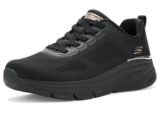 Skechers Bobs Arch Fit Elev8 Womens Shoes Black/Black : 7.5 D - Wide, Textile