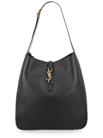 Saint Laurent Womens Shoulder Bag Le 5 &Agrave; 7 Black Calf Leather