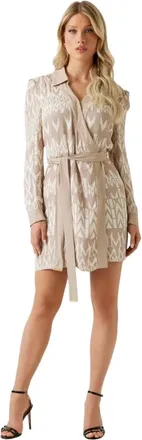 Marciano Britney Wrap Short Dress - female - Marciano - Wrap Dresses - Beige - 2XL - Dresses
