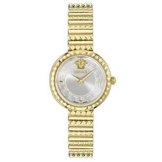 Versace Greca Goddess Petite Horloge - Dames - Horloges - Geel - ONE Size - Accessoires