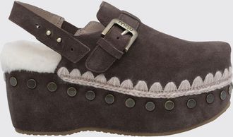 Mou Suede Wedge Slingbacks with Stud Embellishments and Contrast Stitching