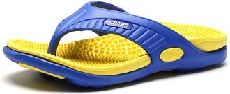 Generic Mens Flip-Flop Anti-Slip Lightweight Beach Slippers Solid Color House Shoes For Men Uk Utilitarian Breathable Sporty Slipper Comfy Flat Bathroom Shoe 