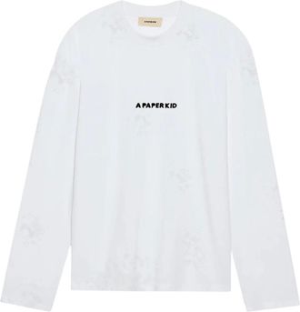 A Paper Kid Heren, Tops, Wit, Maat: S Katoen
