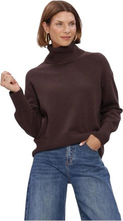Janice Truien & Vesten, Dames, Bruin, M, Kasjmier, Bennet Turtleneck