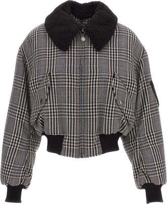 Stella McCartney Gevoerde Bomberjack - Dames - Bomber jackets - Veelkleurig - S - Wol - Jassen