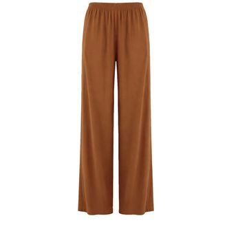 Fabiana Filippi Wide Trousers, female, Brown, Size: XS Wide-Leg Trousers