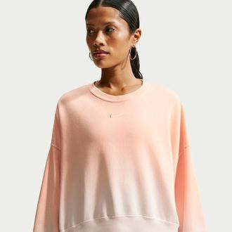 Nike Womens Nike Sportswear Phoenix Fleece Oversized Crew-Neck Sweatshirt in White | IO0417-102