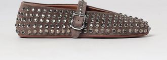 Alaia Ballerine Mary Jane in pelle scamosciata con applicazione di strass