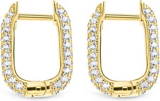 Sterling Forever Francesca CZ Rectangular Hoop Earrings