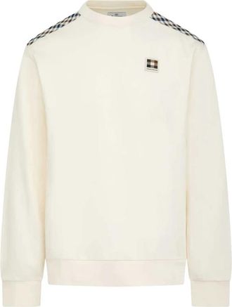 Aquascutum Small Logo Crewneck - Heren - Sweatshirts - Wit - XL - Katoen - Hoodies & sweatvesten