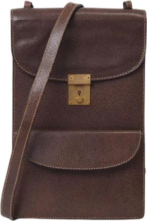 Gucci Pre-owned Leather gucci-bags - Dames - Vintage Schoudertas - Bruin - ONE Size - Vintage