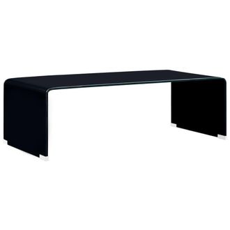 vidaXL Mesa De Centro De Vidrio Templado Negro 98x45x31 Cm Vidaxl