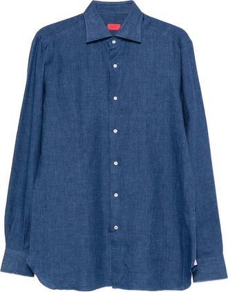Isaia Buttoned Long-sleeve Shirt