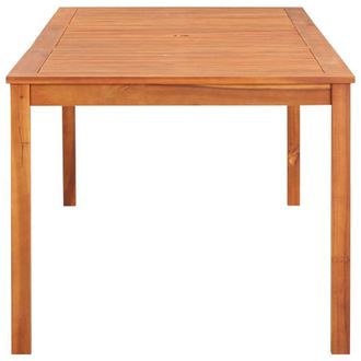 Berkfield Home Garden Table 215x90x74 cm Solid Acacia Wood in Brown | Size: 215 x 90 x 74 cm