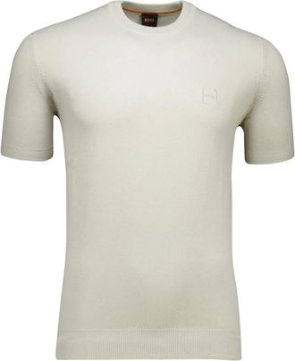 HUGO BOSS Tops, Heren, Beige, M, Beige T-shirt voor mannen