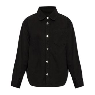 Ami Denim Shirt met Geborduurd Logo - Heren - Spijkeroverhemden - Zwart - L - Denim - Overhemden