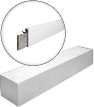 NMC Moldura De Cobertura Nmc Cf2 Wallstyl Noel Marquet Moldura Decorativa Z&oacute;calo Perfil De Estuco Dise&ntilde;o Moderno Blanco 2 M