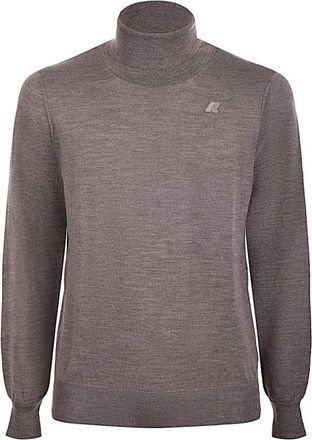 K-Way Dolcevita Henry Merino - Heren - Coltruien - Beige - S - Wol - Truien & Vesten
