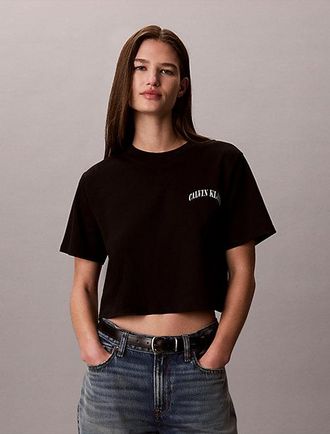 Calvin Klein Camiseta boxy con logo bordado