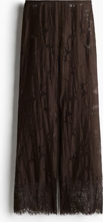H&M Bootcut-Hose aus Spitze - Dunkelbraun