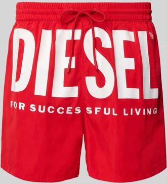 Diesel Badehose mit elastischem Bund Modell KEN in Rot, Größe XL