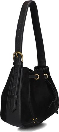Jerome Dreyfuss Andy S - Dames - Schoudertassen - Zwart - ONE Size - Su&egrave;de - Tassen