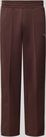 Puma Straight Fit Sweatpants mit Logo-Stitching Modell Always On in Schoko, Gr&ouml;&szlig;e XXL