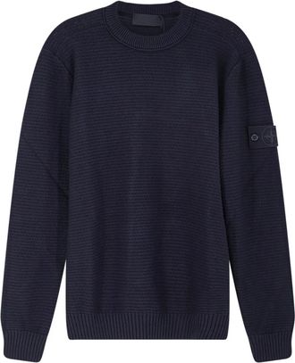 Stone Island Round-neck Truien - Heren - Ronde hals truien - Blauw - XL - Truien & Vesten