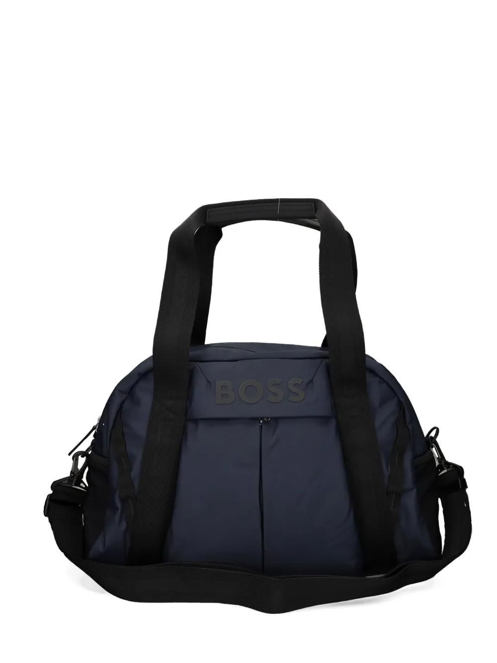 BOSS ボス★ブラック Holdall ダッフルバッグ BOSS: ブラック Holdall ダッフルバッグ | SSENSE 日本