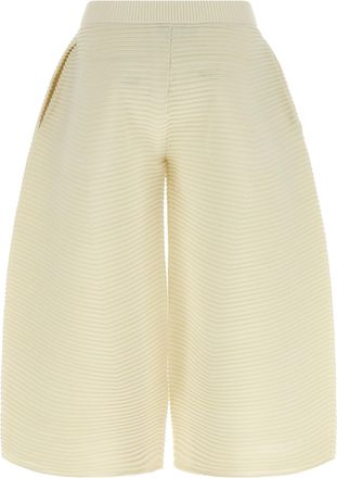Issey Miyake Womens White Polyester Cropped Pants