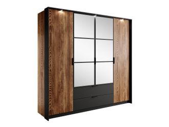 Mirjan24 Armario Flodale 101, 210x224x59cm, Puertas De Armario: Con Bisagras, N&uacute;mero De Estantes: 0, Led