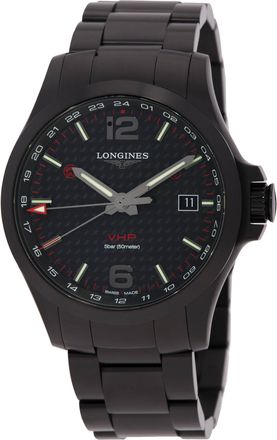 Longines Conquest Quartz Black Dial Mens Watch L3.728.2.66.6