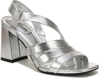 Life Stride Broadway Sandals Womens Silver Block Heeled Strappy ZOGG2815