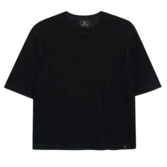 Anine Bing T-shirt a maniche corte in maglia fine - - Tops - Donna - Nero - S