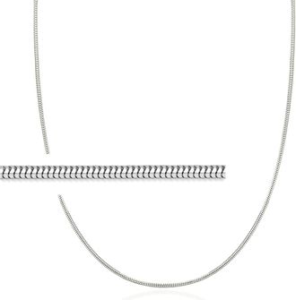 Ross-Simons 1.4mm 14kt White Gold Snake-Chain Necklace
