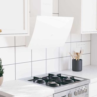 vidaXL Campana Extractora De Pared Acero Vidrio Templado Blanco 60 Cm Vidaxl