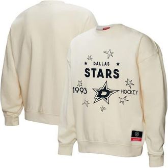 Mitchell & Ness Womens Mitchell & Ness Cream Dallas Stars Logo 3.0 Pullover Sweatshirt at Nordstrom, Size X-Small