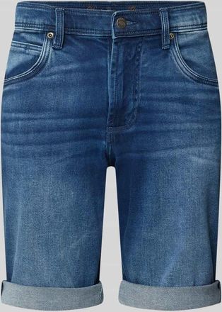 Christian Berg Bermudas im 5-Pocket-Design mit Aufschlag in Blau, Gr&ouml;&szlig;e 31