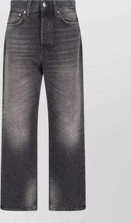 Haikure straight leg jeans belt loops five pockets