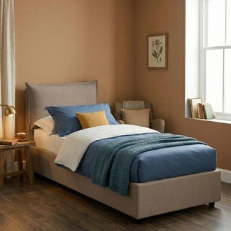 Dmora Dmora - Cama Individual Dcosti, Cama Contenedor Con Tapizado En Ecopiel, 100% Made In Italy, Apertura Frontal, Adecuado Para Colch&oacute;n 80x190 Cm, T&oacute;rtol