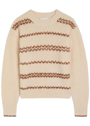 Isabel Marant Isabel Marant &eacute;toile Roxane Embroidered Wool-blend Jumper - Ecru - 34 (UK6 / XS)