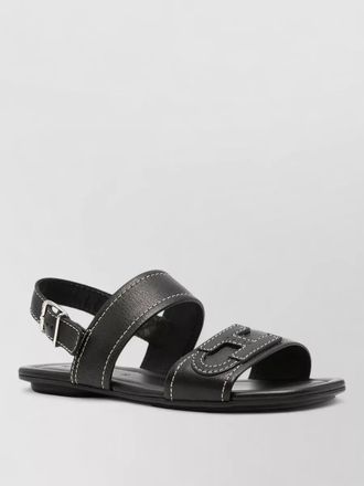 Hogan h685 h sandal open toe flat sole