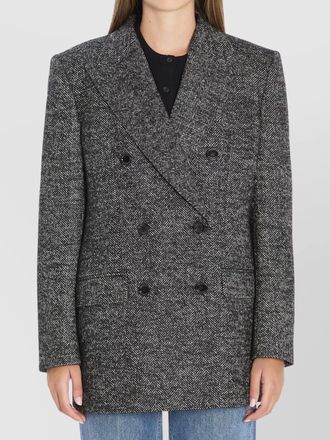 Dolce & Gabbana wool blend chevron double-breasted blazer