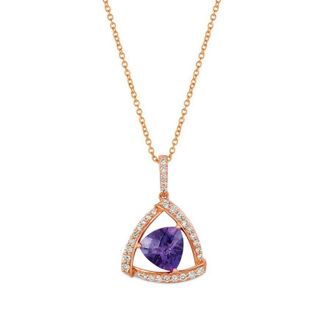 Le Vian Ladies Grape Amethyst Necklaces set in 14K Strawberry Gold