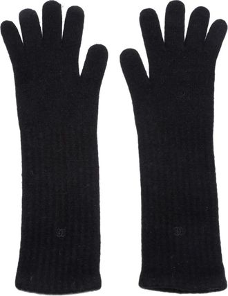 Chanel 2000s cashmere gloves - Black
